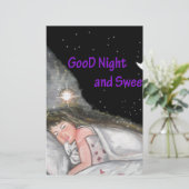 Goede nacht briefpapier (Staand voorkant)