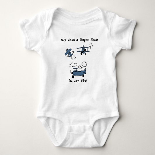 Goede nacht Bye Bi-Planes Super Hero Baby Bodysuit (Voorkant)