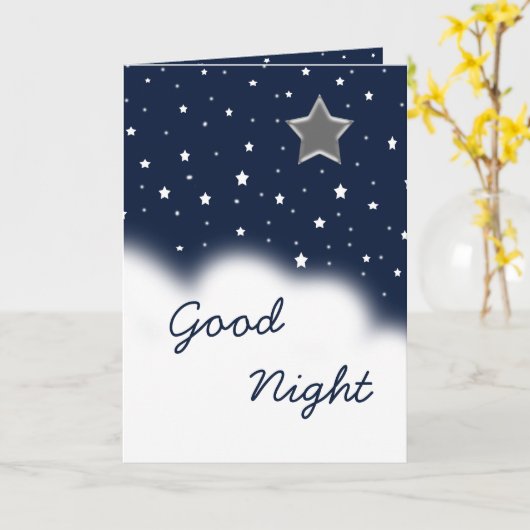 Goede nacht kaart (Gele Bloem)