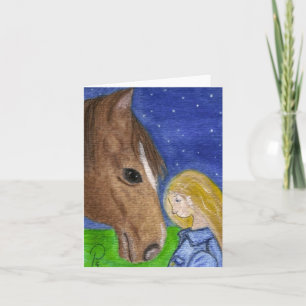 Goede Nacht Mijn Kaart van de Nota van het Paard