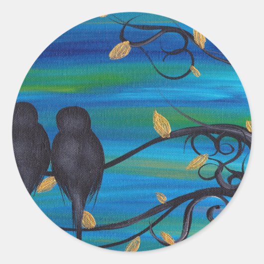 Goede nacht mijn liefde ronde sticker (Voorkant)