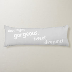 Goede nacht Prachtige, mooie dromen, zacht gekleed Lichaamskussen
