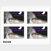 Goede nacht rechthoekige sticker (Vel)