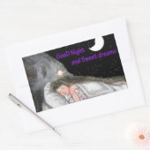 Goede nacht rechthoekige sticker (Envelop)