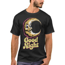 Goede nacht Retro Moon T-shirt