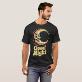Goede nacht Retro Moon T-shirt (Voorkant volledig)