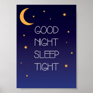 Goede nacht Slaap Tight Quote Poster