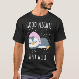 Goede nacht slapen goed pinguïn voor kinderen t-shirt