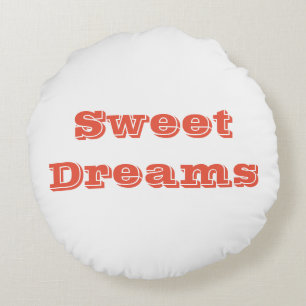 Goede nacht Sweet Dream Elegant Custom Printed Hom Rond Kussen