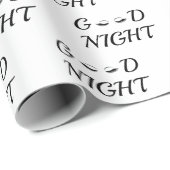 Goede nacht wimpers vrouwelijke ontspanning ontwer cadeaupapier (Rol Hoek)