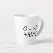 Goede nacht wimpers vrouwelijke ontspanning ontwer latte mok (Rechterhoek)