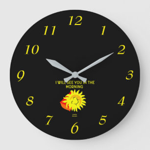 Goede nachtelijke acrylwandklok grote klok