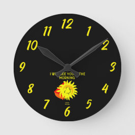 Goede nachtelijke acrylwandklok ronde klok