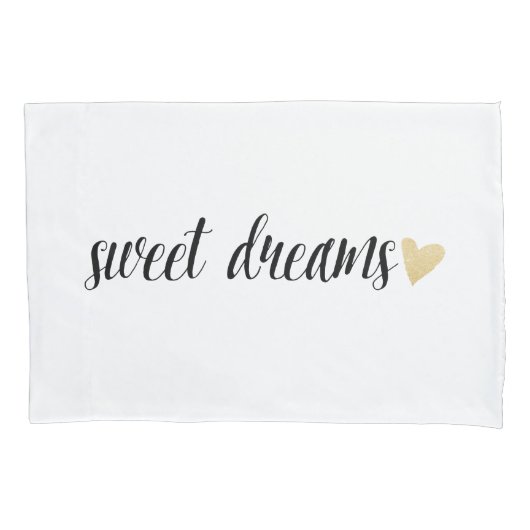 Goede nachtelijke en mooie dromen met hart kussensloop (Voorkant-Links)
