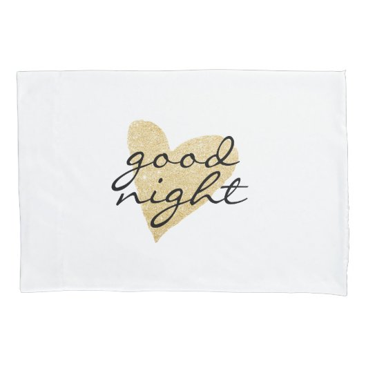 Goede nachtelijke en zoete dromen en hartstilstand kussensloop (Voorkant-Links)
