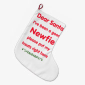 goede Newfie-voorraad Grote Kerstsok (Voorkant (Hangend))