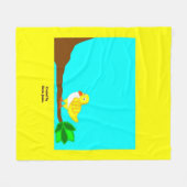 Goede ochtend geel vogelvlees fleece deken (Voorkant (Horizontaal))