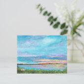 Goede ochtend in het landschap Kunst Seashore Beac Briefkaart (Staand voorkant)