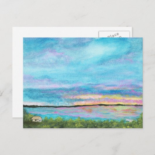 Goede ochtend in het landschap Kunst Seashore Beac Briefkaart (Voorkant / Achterkant)