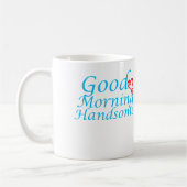 Goede ochtend knappe koffie koffiemok (Links)