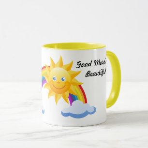 Goede ochtend mooie beker past de koffie-Mok aan Mok