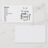 goede ochtend schattige tandtandheelkundige visitekaartje (Voorkant / Achterkant)