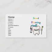 goede ochtend schattige tandtandheelkundige visitekaartje (Voorkant)