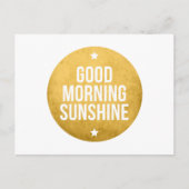 goede ochtendzonneschijn, woordkunst, tekstontwerp briefkaart (Voorkant)