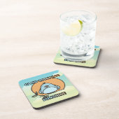 Goede ochtendzonnige schattige vogel bier onderzetter (Rechterzijde)