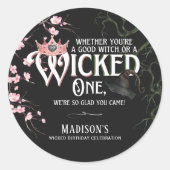 Goede of slechte verjaardag ronde sticker (Voorkant)