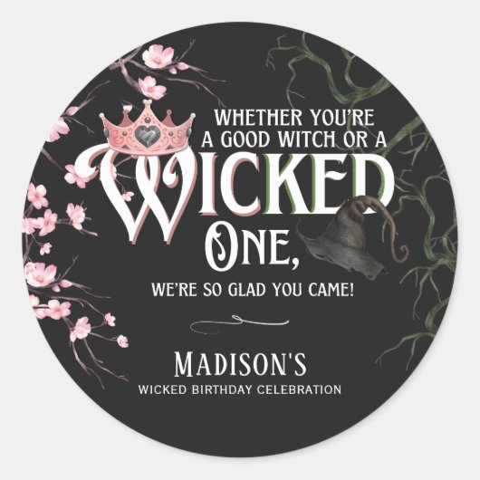 Goede of slechte verjaardag ronde sticker (Voorkant)