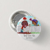 Goede omheiningen maken goede groepen ronde button 3,2 cm (Voorkant /achterkant)