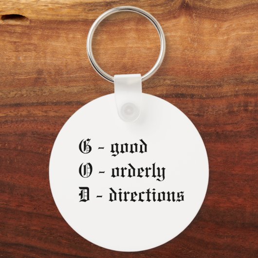 Goede ordelijke richting sleutelhanger (Voorkant)