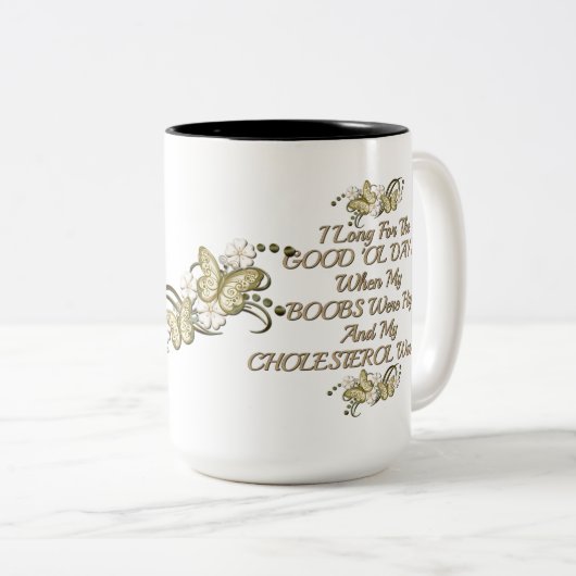 Goede Oude Dagen Mok Humor vrouwen (Voorkant rechts)