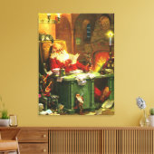 Goede oude kerstman canvas afdruk (Insitu (Woonkamer))