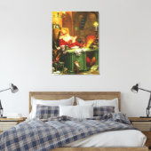 Goede oude kerstman canvas afdruk (Insitu (Slaapkamer))