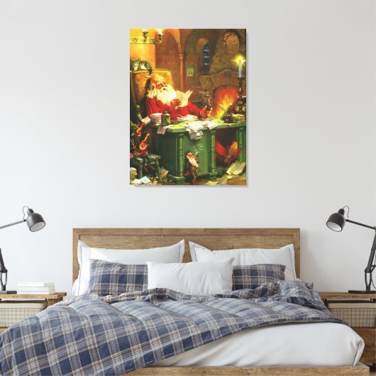 Goede oude kerstman canvas afdruk (Insitu (Slaapkamer))