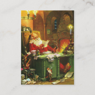 Goede oude kerstman visitekaartje