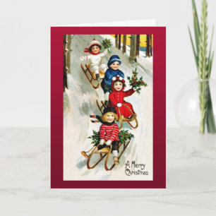 Goede Oude Kerstmis Feestdagen Kaart