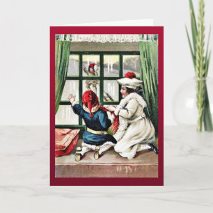Goede Oude Kerstmis Feestdagen Kaart