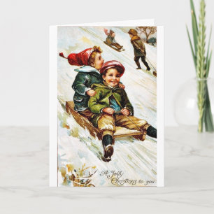 Goede Oude Kerstmis Feestdagen Kaart