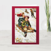 Goede Oude Kerstmis Feestdagen Kaart (Voorkant)