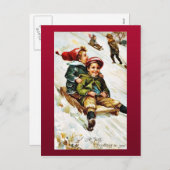 Goede Oude Kerstmis Feestdagenkaart (Voorkant / Achterkant)