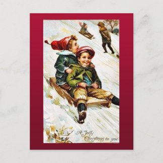 Goede Oude Kerstmis Feestdagenkaart