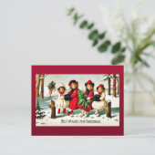 Goede Oude Kerstmis Feestdagenkaart (Staand voorkant)