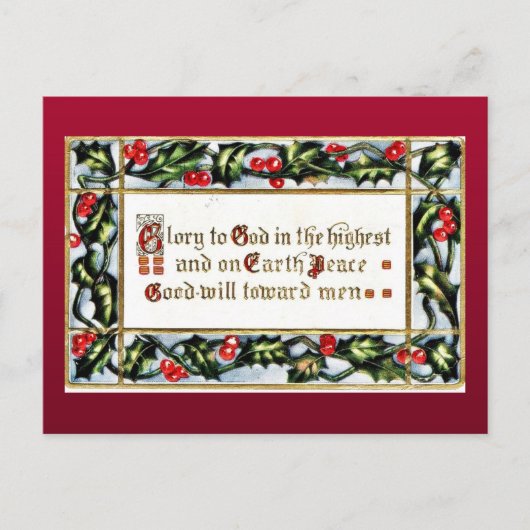 Goede Oude Kerstmis Feestdagenkaart (Voorkant)