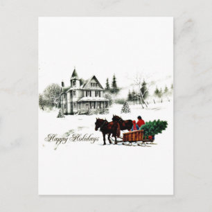 Goede Oude Kerstmis Feestdagenkaart