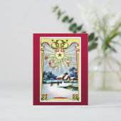 Goede Oude Kerstmis Feestdagenkaart (Staand voorkant)