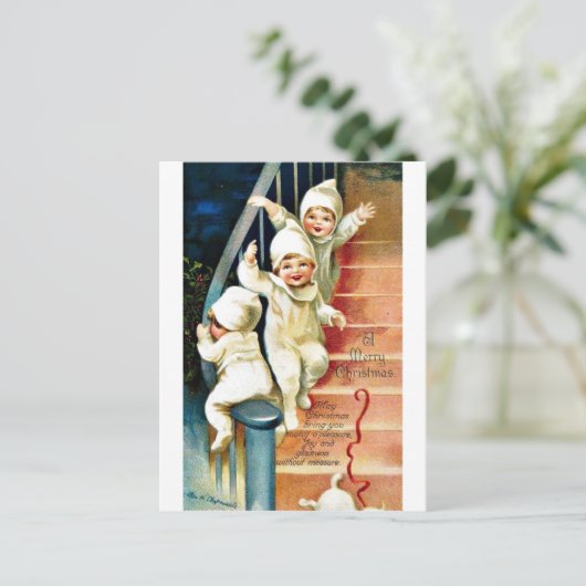 Goede Oude Kerstmis Feestdagenkaart (Staand voorkant)