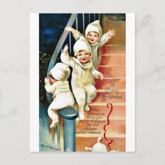 Goede Oude Kerstmis Feestdagenkaart (Voorkant)